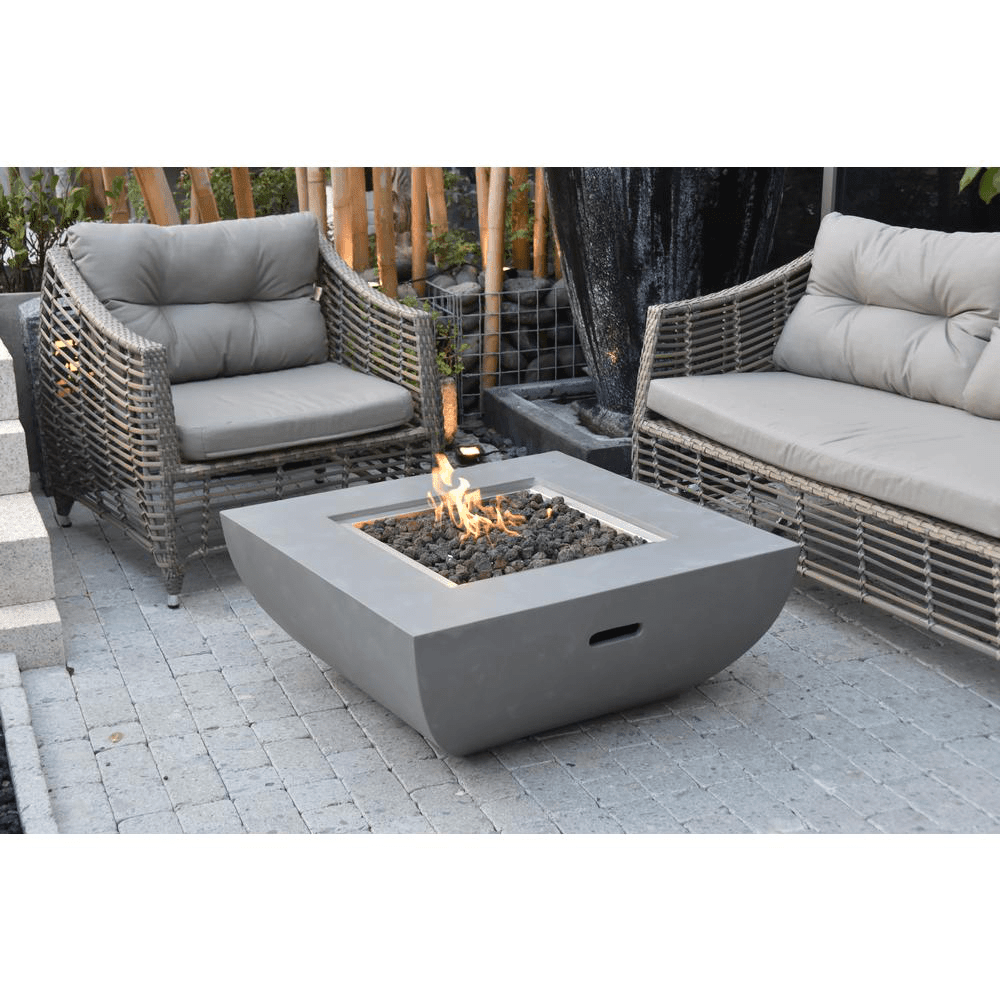 Modeno - Westport Square Concrete Fire Pit Table OFG135 - Fire Pit Stock