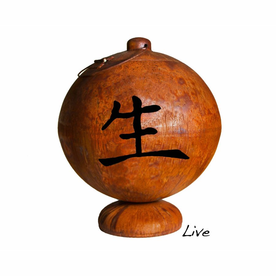 Ohio Flame Fire Globe "Live, Laugh, Love" - Fire Pit Stock