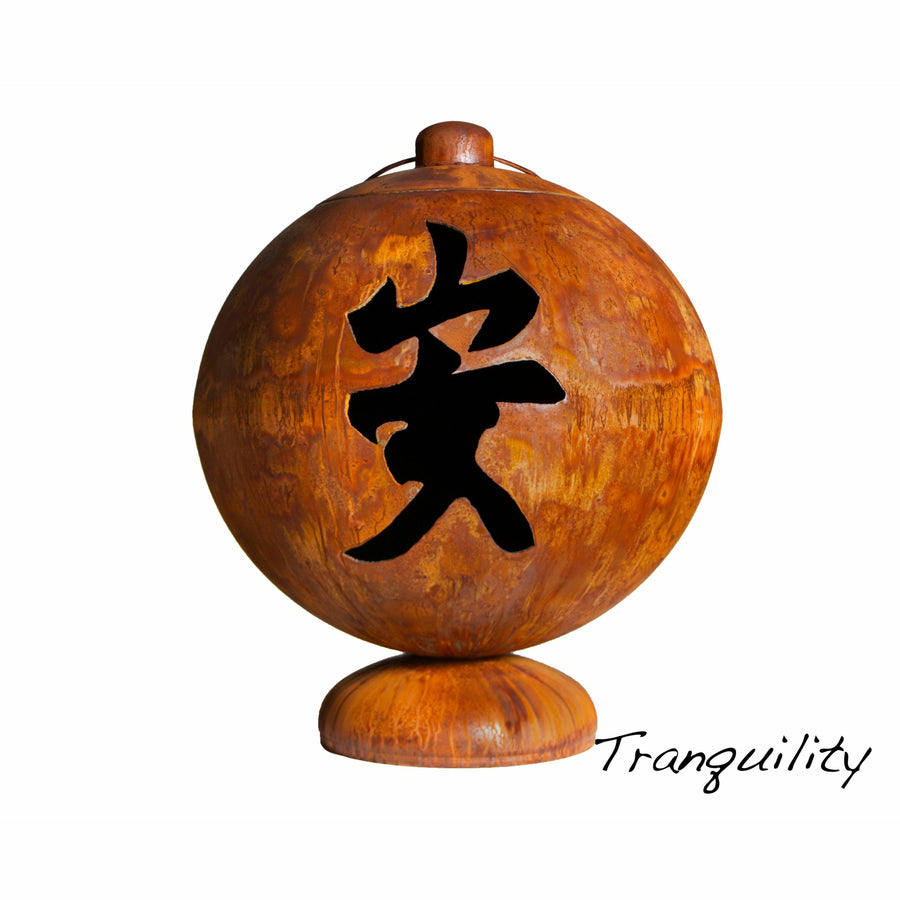 Ohio Flame Fire Globe "Peace, Happiness, Tranquility" - Fire Pit Stock