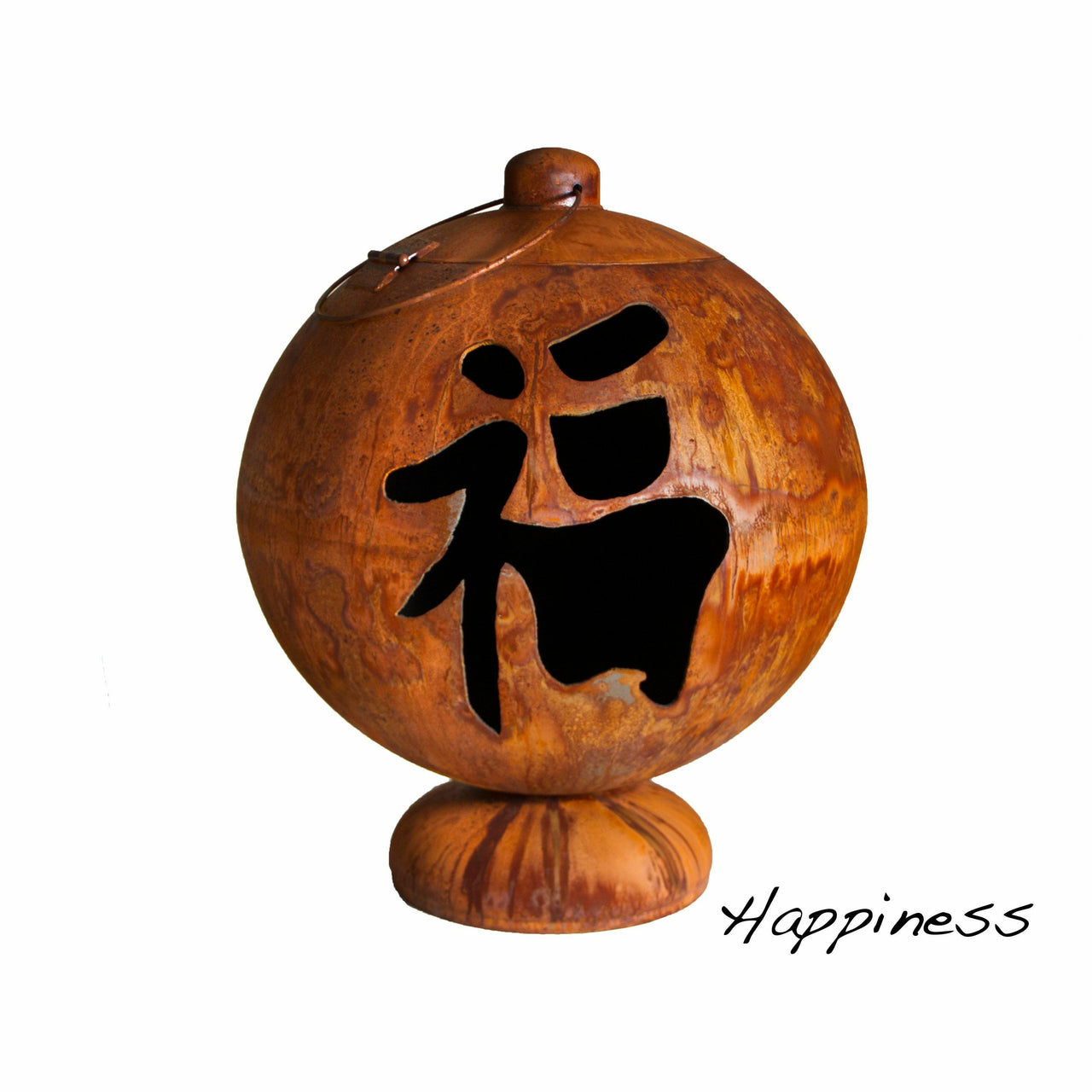 Ohio Flame Fire Globe "Peace, Happiness, Tranquility" - Fire Pit Stock