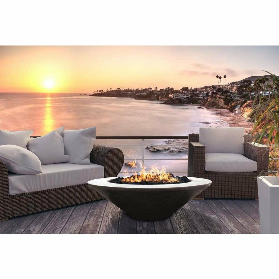 Prism Hardscapes - Embarcadero Round Concrete Fire Bowl - Fire Pit Stock