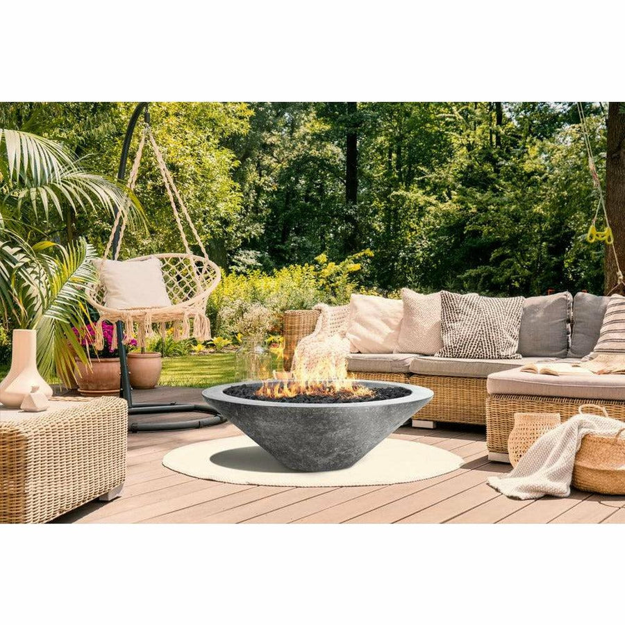 Prism Hardscapes - Embarcadero Round Concrete Fire Bowl - Fire Pit Stock