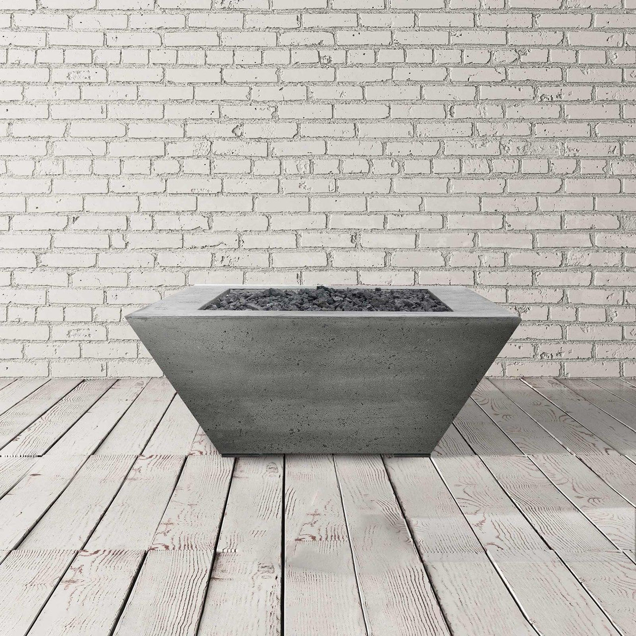 Prism Hardscapes - Lombard Series Square Concrete Fire Table - Fire Pit Stock