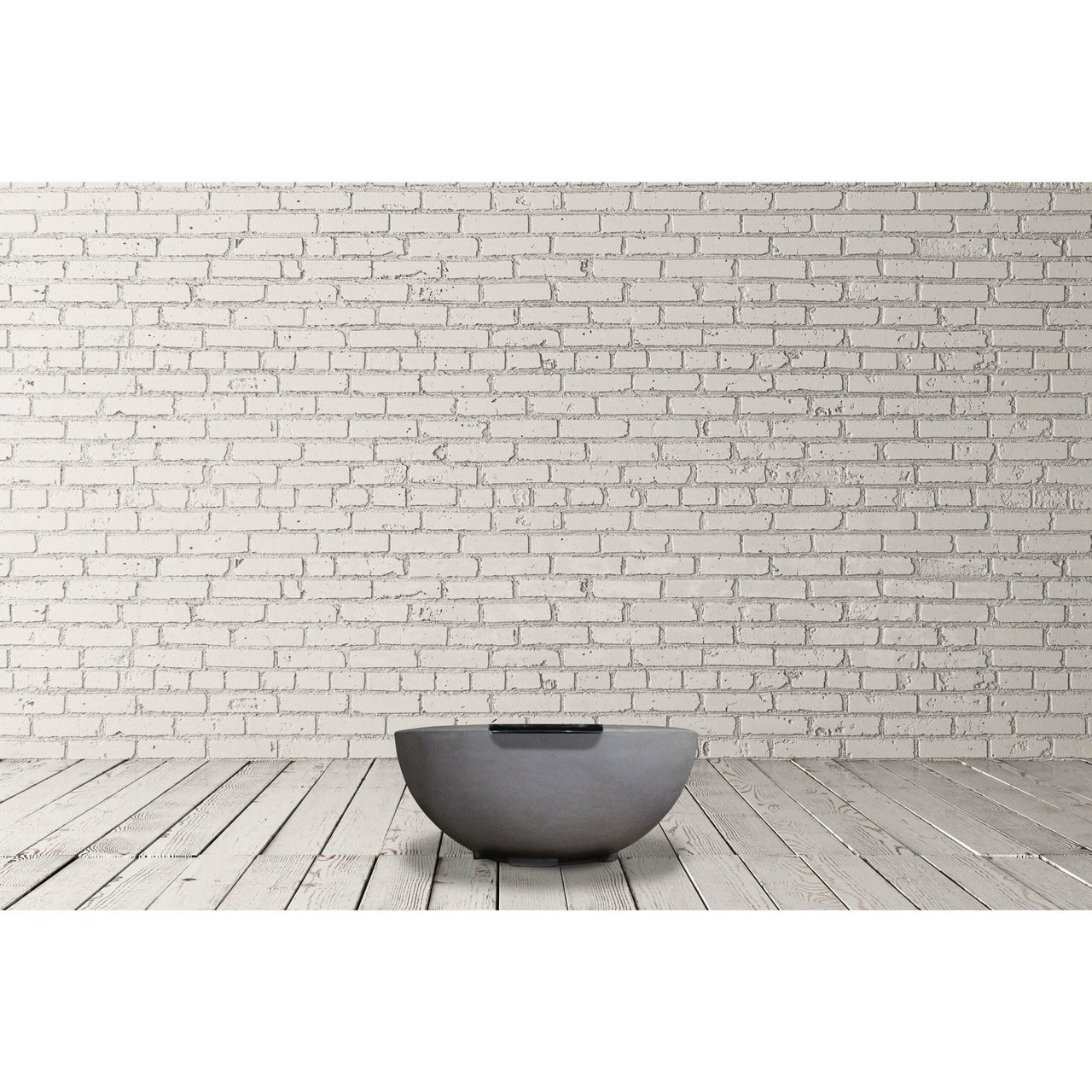 Prism Hardscapes - Moderno 2 Round Concrete Fire and Water Bowl w/ Match-Lit Ignition - Fire Pit Stock