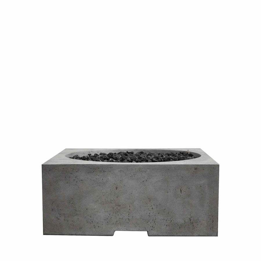 Prism Hardscapes - Piazza Square Concrete Fire Table - Fire Pit Stock