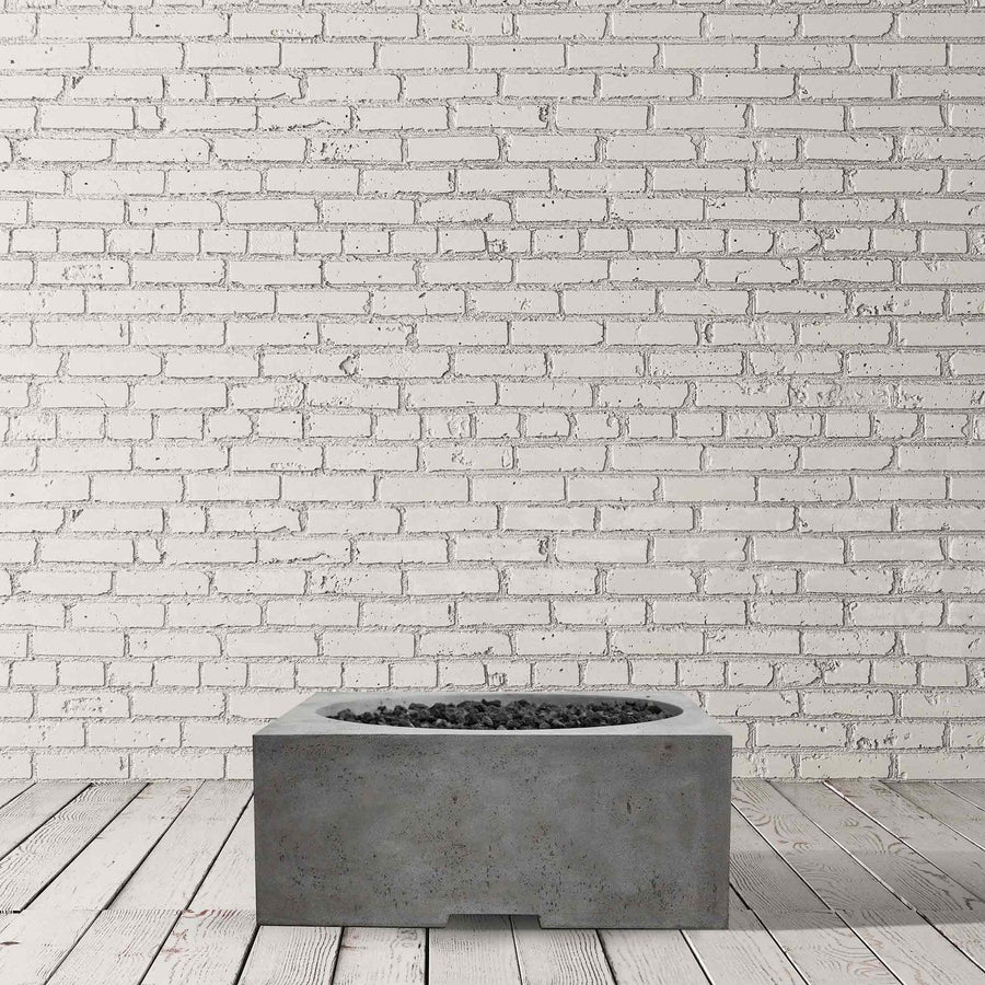 Prism Hardscapes - Piazza Square Concrete Fire Table - Fire Pit Stock