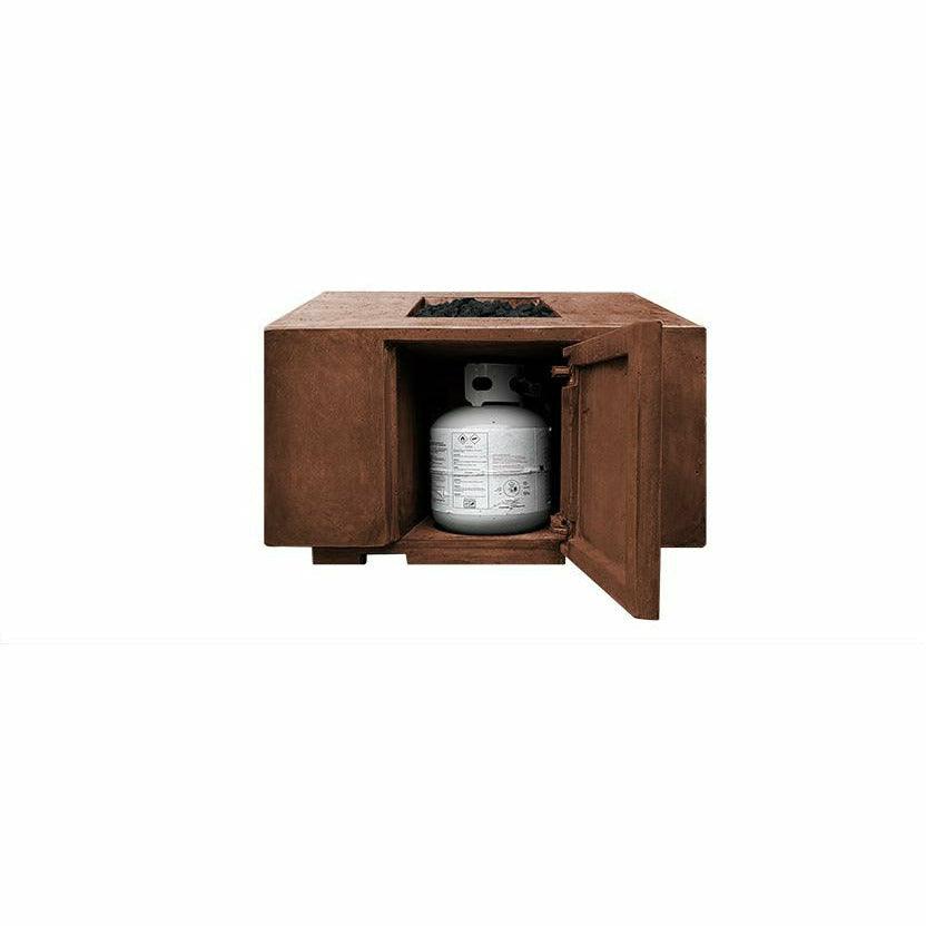 Prism Hardscapes - Porto Series 68 Rectangular Concrete Fire Table w/ Hidden Propane Storage - Fire Pit Stock