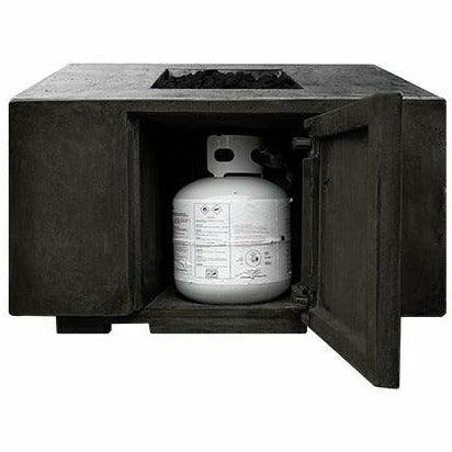 Prism Hardscapes - Porto Series 68 Rectangular Concrete Fire Table w/ Hidden Propane Storage - Fire Pit Stock