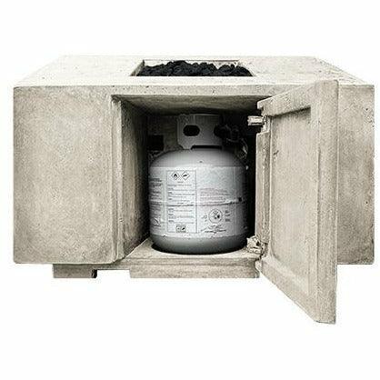 Prism Hardscapes - Porto Series 68 Rectangular Concrete Fire Table w/ Hidden Propane Storage - Fire Pit Stock