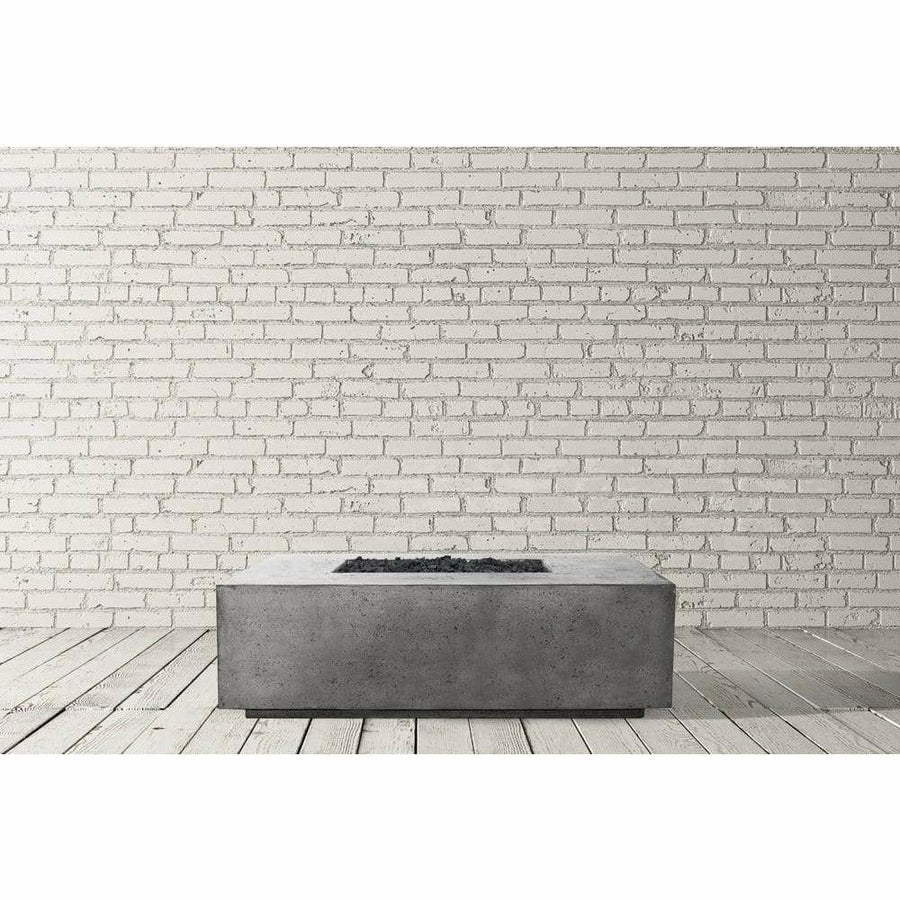 Prism Hardscapes - Porto Series 68 Rectangular Concrete Fire Table w/ Hidden Propane Storage - Fire Pit Stock