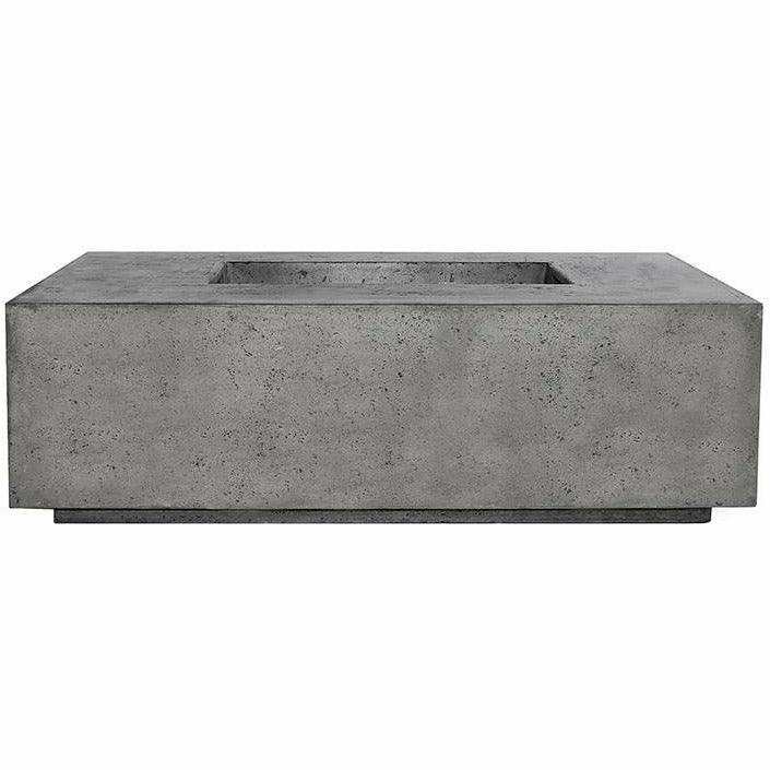 Prism Hardscapes - Porto Series 68 Rectangular Concrete Fire Table w/ Hidden Propane Storage - Fire Pit Stock