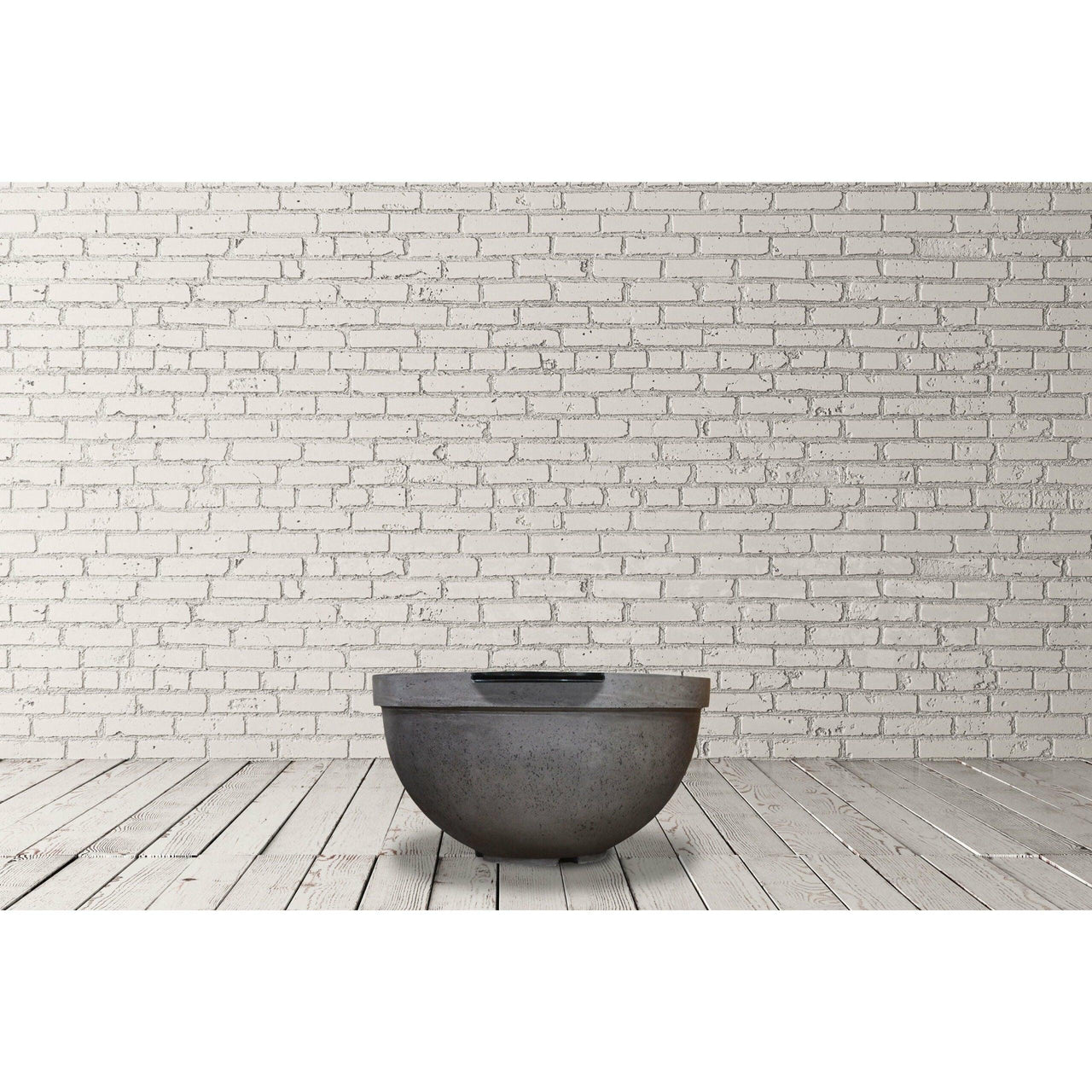 Prism Hardscapes - Sorrento Round Concrete Fire and Water Bowl w/ Match-Lit Ignition - Fire Pit Stock