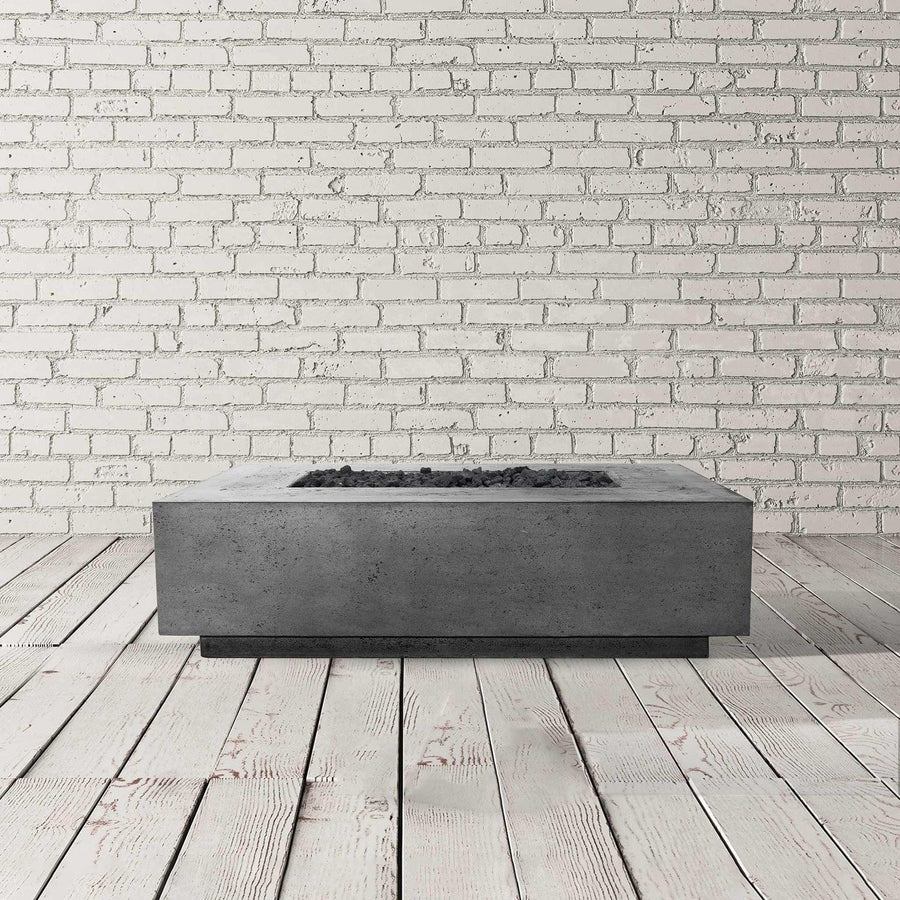 Prism Hardscapes - Tavola Series 1 Rectangular Concrete Fire Pit Table - Fire Pit Stock