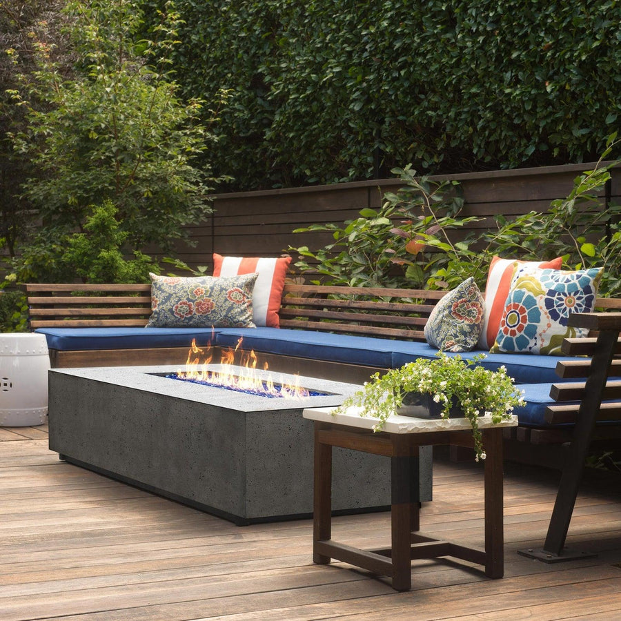 Prism Hardscapes - Tavola Series 1 Rectangular Concrete Fire Pit Table - Fire Pit Stock