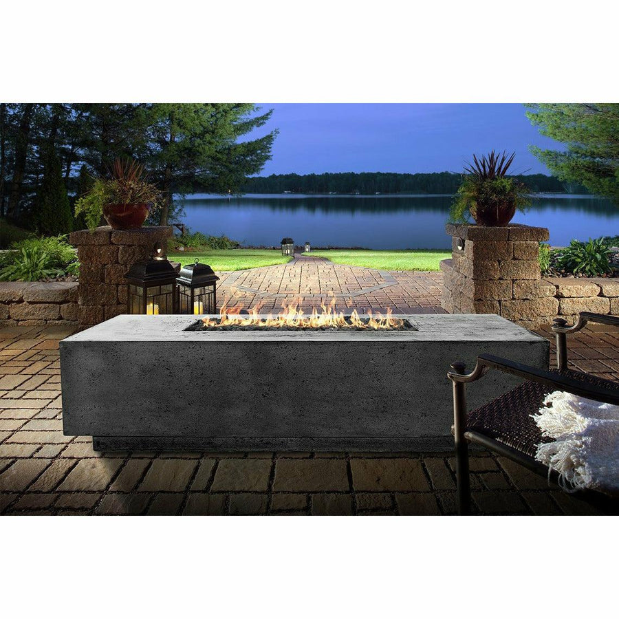 Prism Hardscapes - Tavola Series 4 Rectangular Concrete Fire Pit Table - Fire Pit Stock