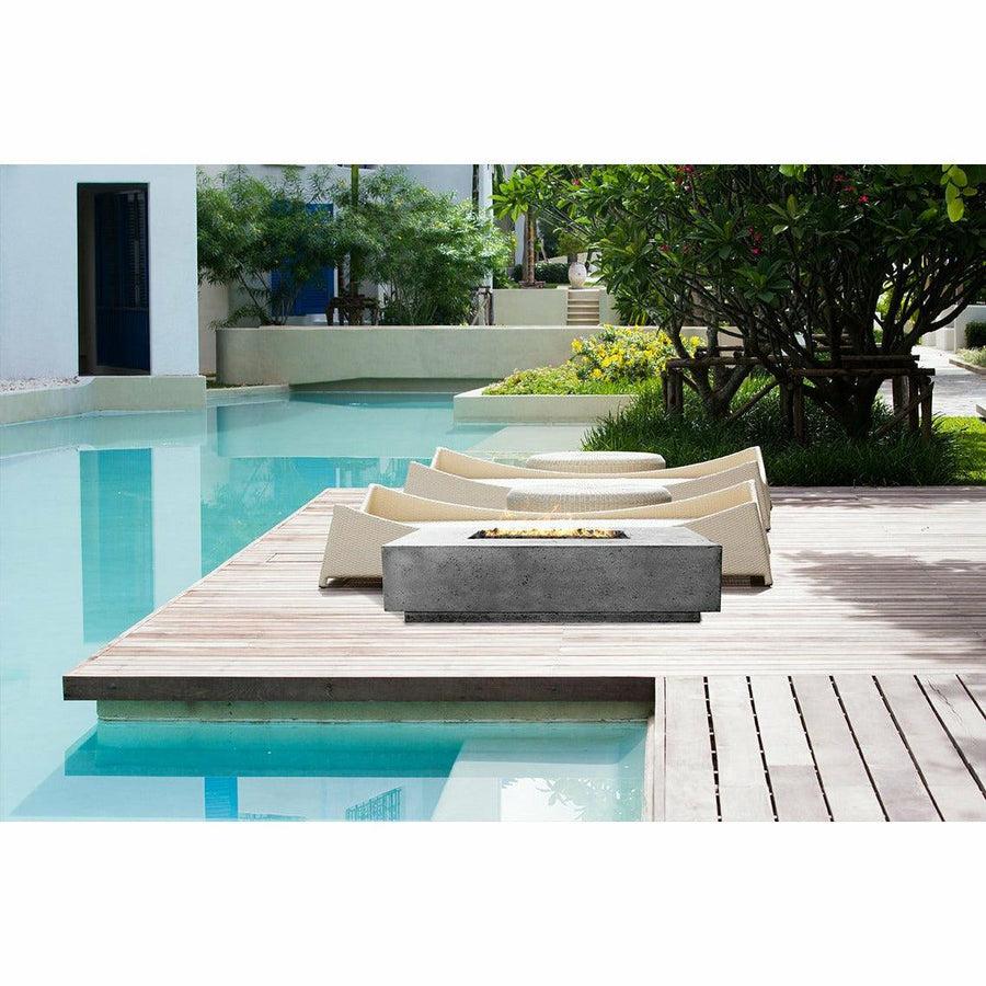 Prism Hardscapes - Tavola Series 4 Rectangular Concrete Fire Pit Table - Fire Pit Stock