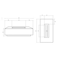 Thumbnail for Prism Hardscapes - Tavola Series 4 Rectangular Concrete Fire Pit Table - Fire Pit Stock