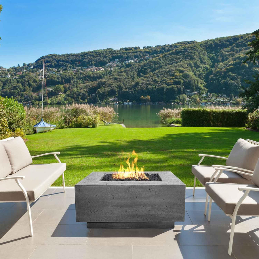 Prism Hardscapes - Tavola Series 42 Square Concrete Fire Pit Table - Fire Pit Stock