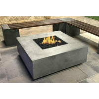 Thumbnail for Prism Hardscapes - Tavola Series 42 Square Concrete Fire Pit Table - Fire Pit Stock
