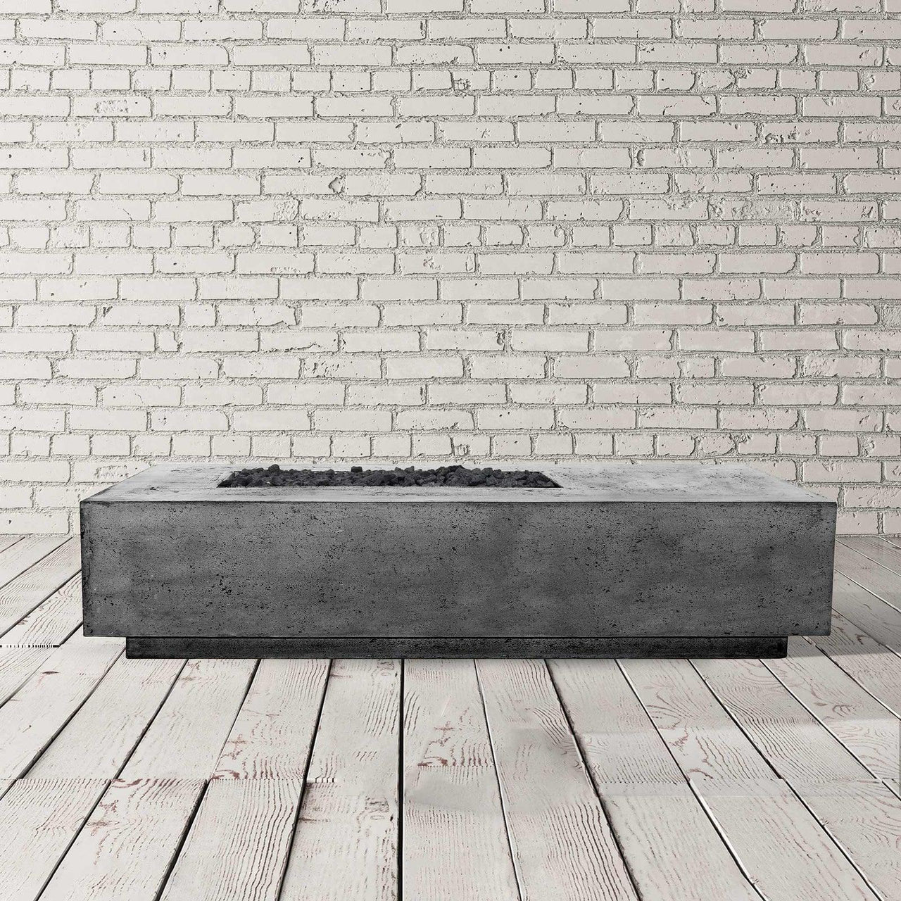 Prism Hardscapes - Tavola Series 5 Rectangular Concrete Fire Pit Table - Fire Pit Stock