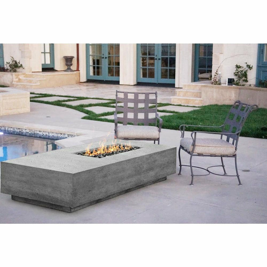 Prism Hardscapes - Tavola Series 5 Rectangular Concrete Fire Pit Table - Fire Pit Stock