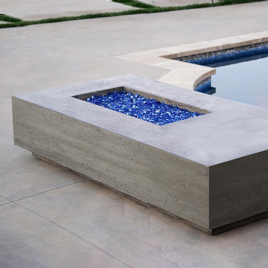 Prism Hardscapes - Tavola Series 5 Rectangular Concrete Fire Pit Table - Fire Pit Stock