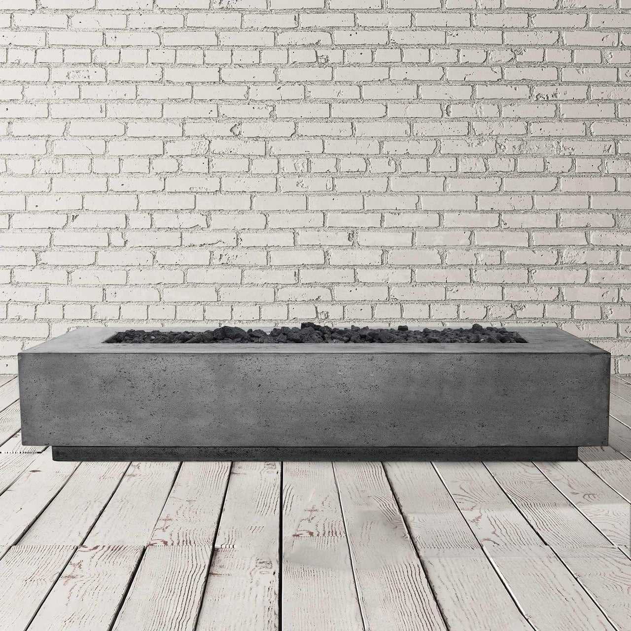 Prism Hardscapes - Tavola Series 6 Rectangular Concrete Fire Pit Table - Fire Pit Stock