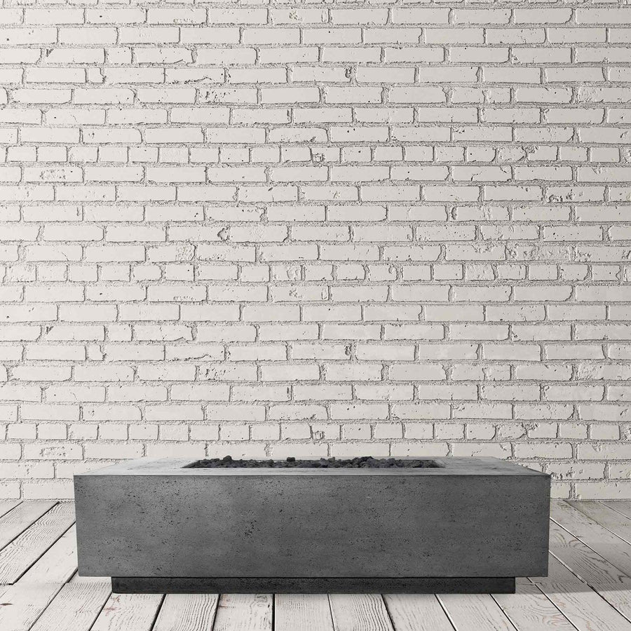 Prism Hardscapes - Tavola Series 8 Rectangular Concrete Fire Pit Table - Fire Pit Stock