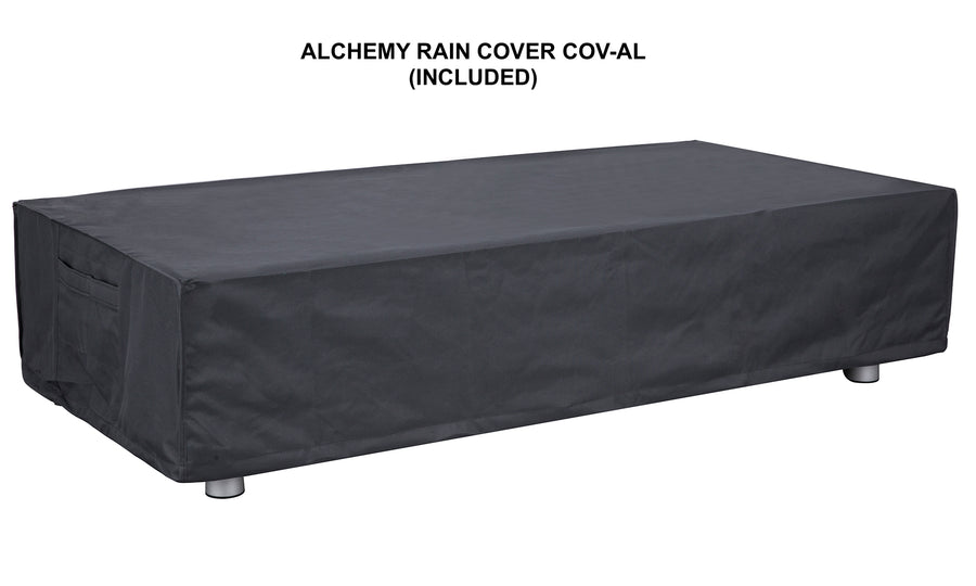 PyroMania Fire - Alchemy Rectangle Concrete Fire Pit Table - Fire Pit Stock