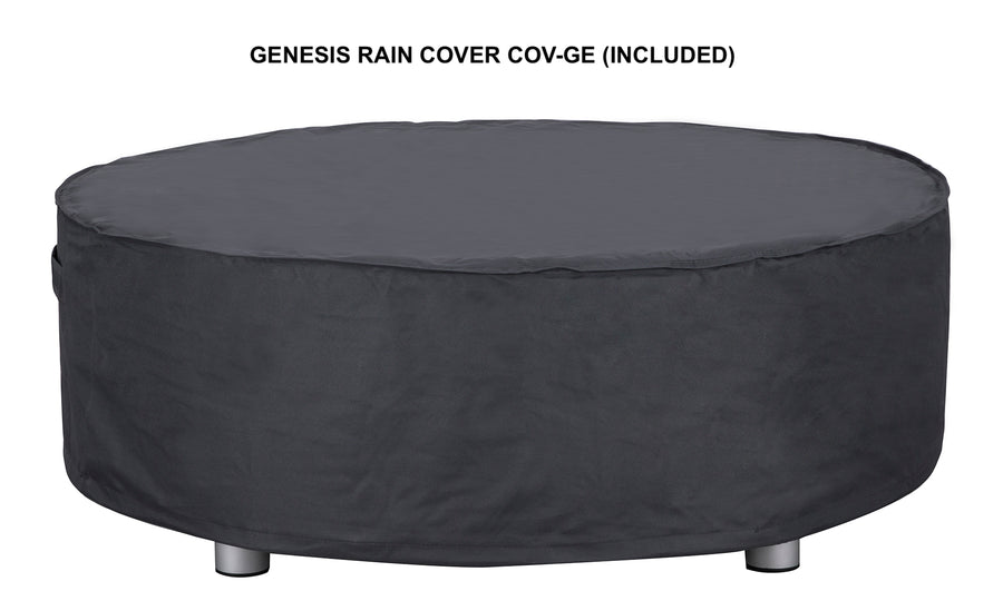 PyroMania Fire - Genesis Round Concrete Fire Pit Table - Fire Pit Stock