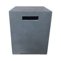 Thumbnail for PyroMania Fire - Hermit Square Concrete Propane Tank Cover - Fire Pit Stock