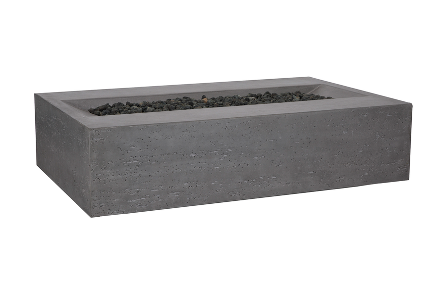 PyroMania Fire - Millenia Rectangle Concrete Fire Pit Table - Fire Pit Stock