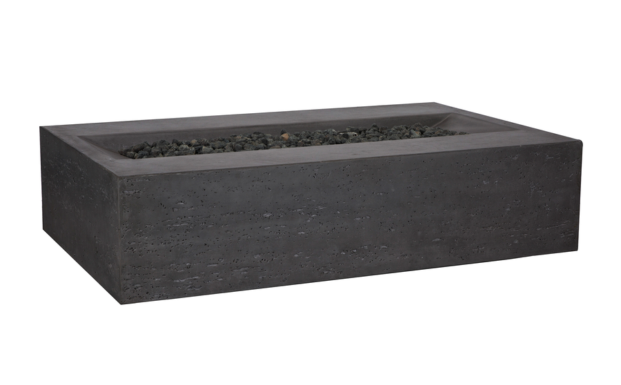 PyroMania Fire - Millenia Rectangle Concrete Fire Pit Table - Fire Pit Stock