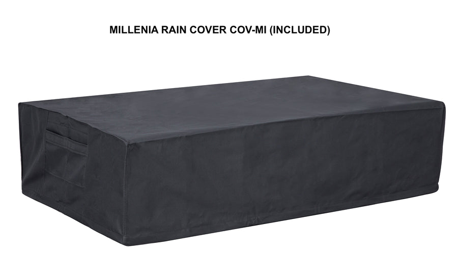 PyroMania Fire - Millenia Rectangle Concrete Fire Pit Table - Fire Pit Stock
