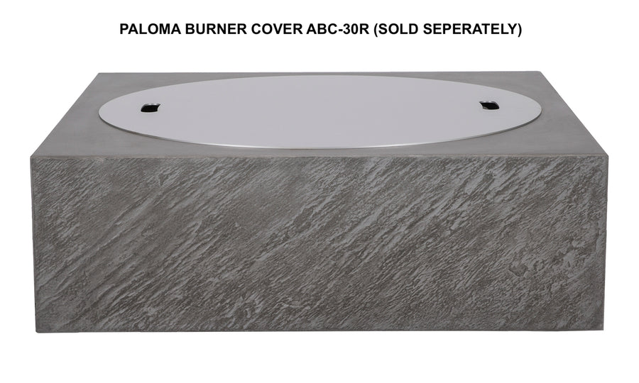 PyroMania Fire - Paloma Square Concrete Fire Pit Table - Fire Pit Stock