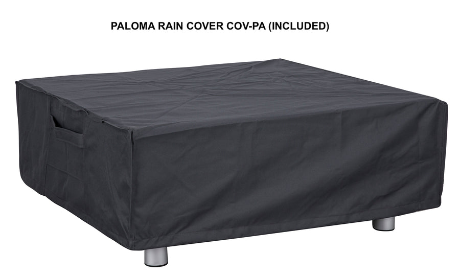 PyroMania Fire - Paloma Square Concrete Fire Pit Table - Fire Pit Stock