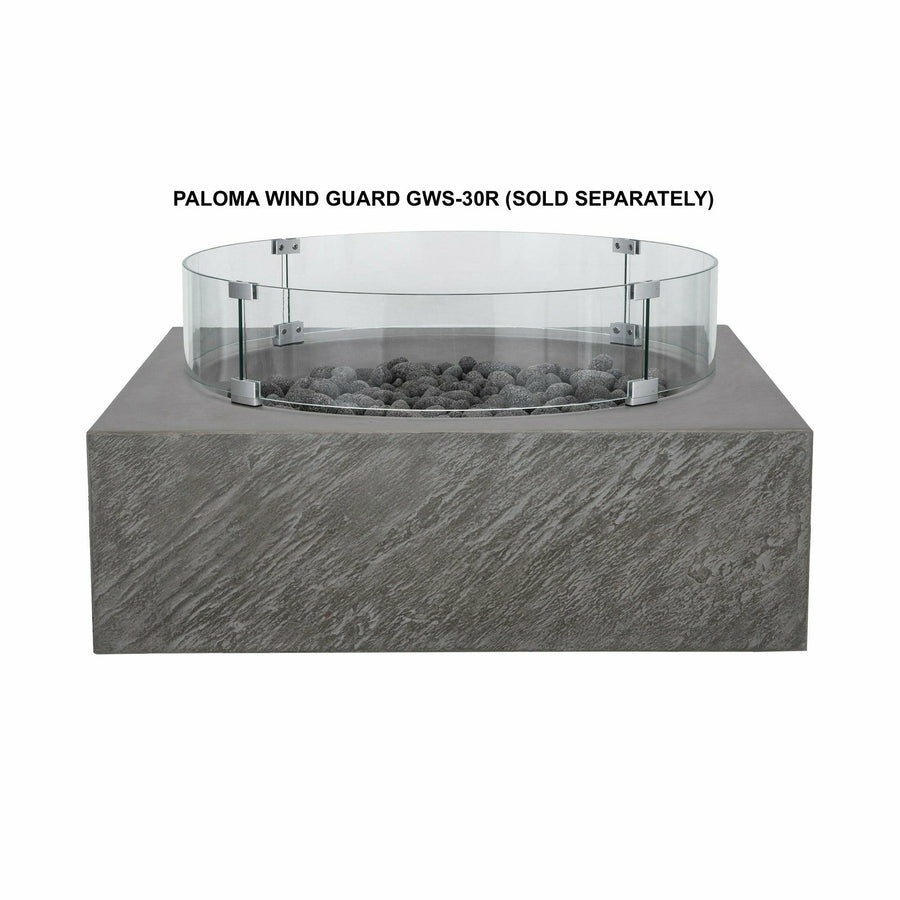 PyroMania Fire - Round Wind Guard for Avalon, Tao, Monument and Paloma Fire Tables - Fire Pit Stock