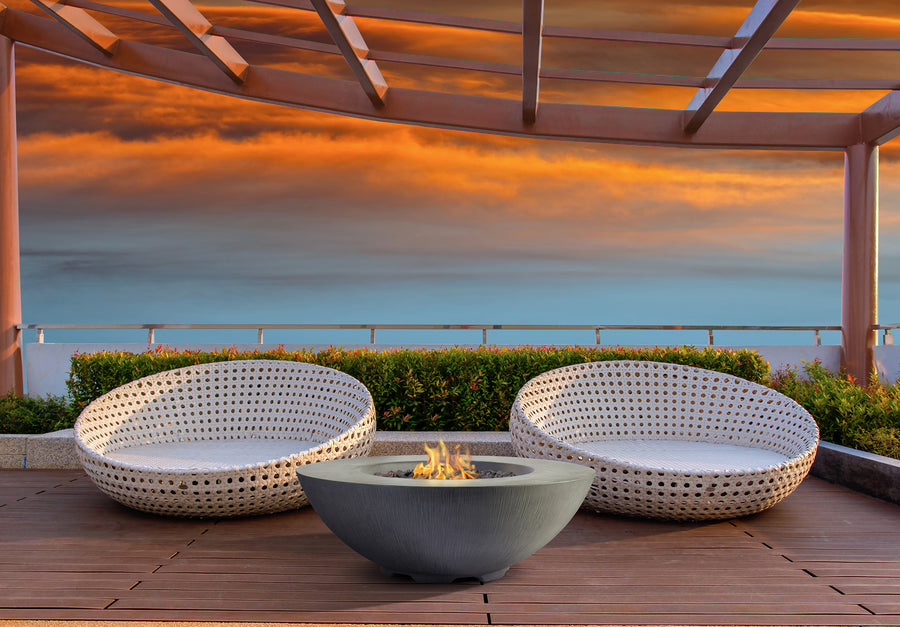 PyroMania Fire - Shangri-La Round Concrete Fire Pit Bowl - Fire Pit Stock
