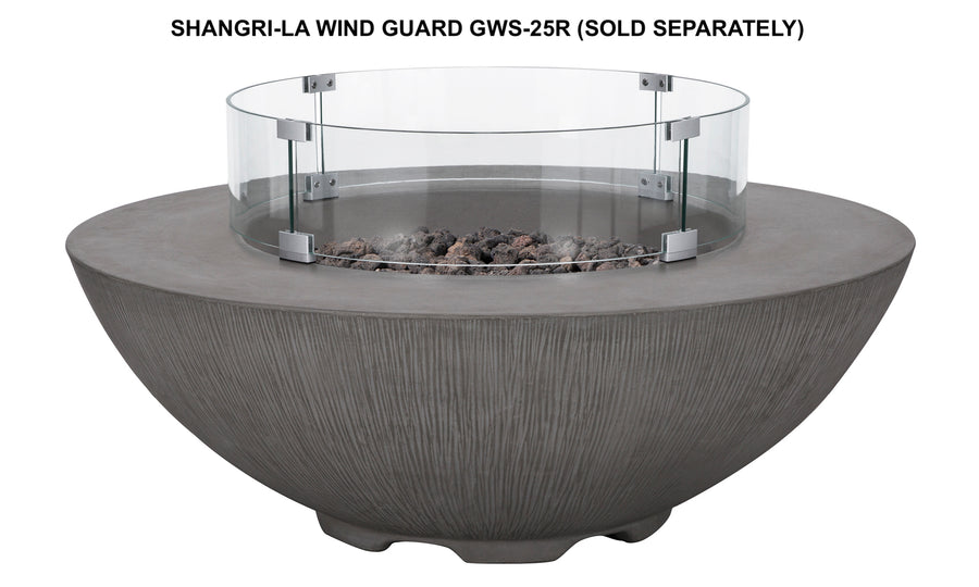 PyroMania Fire - Shangri-La Round Concrete Fire Pit Bowl - Fire Pit Stock