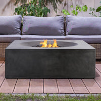 Thumbnail for PyroMania Fire - Tao Square Concrete Fire Pit Table - Fire Pit Stock