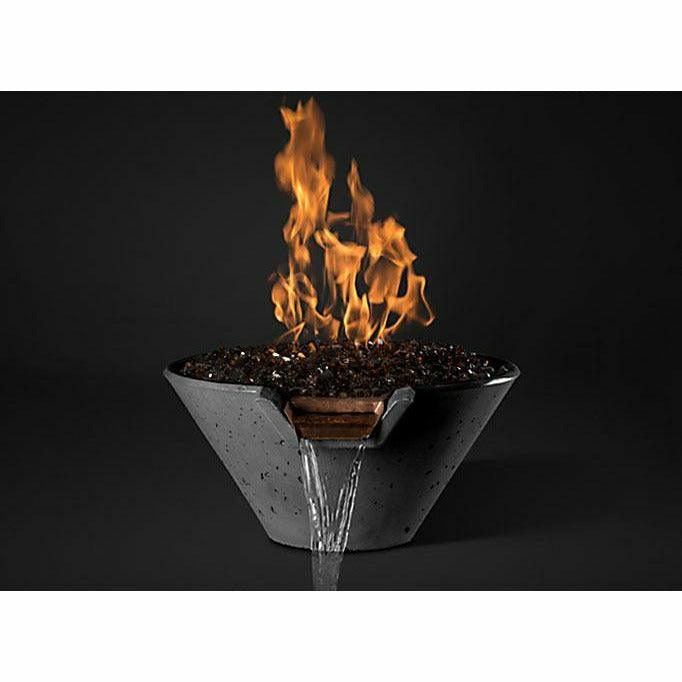 Slick Rock Concrete - Cascade Conical Concrete Fire & Water Bowl - Fire Pit Stock