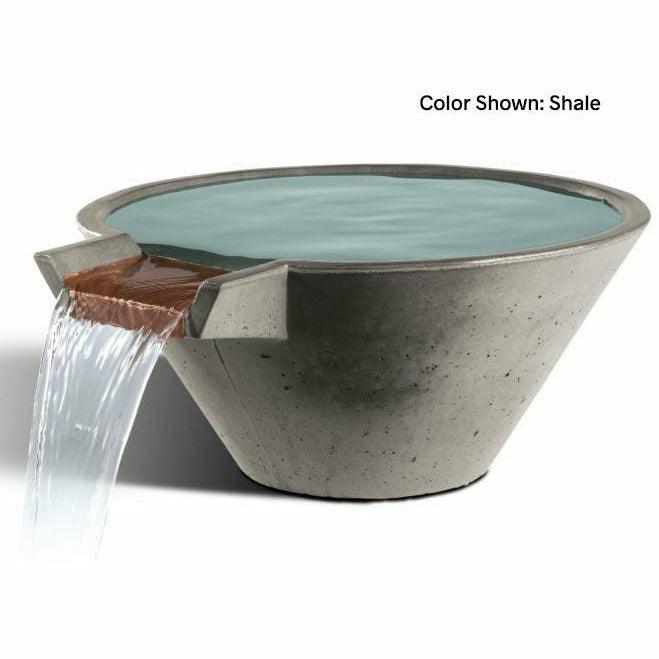 Slick Rock Concrete - Cascade Conical Water Bowl - Fire Pit Stock