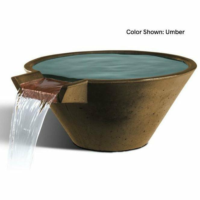 Slick Rock Concrete - Cascade Conical Water Bowl - Fire Pit Stock