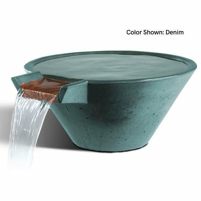 Slick Rock Concrete - Cascade Conical Water Bowl - Fire Pit Stock