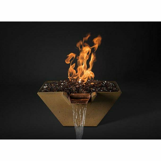 Slick Rock Concrete - Cascade Square Concrete Fire & Water Bowl - Fire Pit Stock