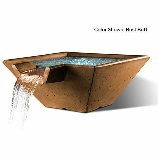 Slick Rock Concrete - Cascade Square Water Bowl - Fire Pit Stock