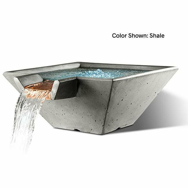 Slick Rock Concrete - Cascade Square Water Bowl - Fire Pit Stock