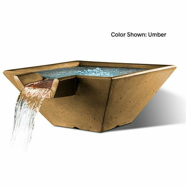 Slick Rock Concrete - Cascade Square Water Bowl - Fire Pit Stock