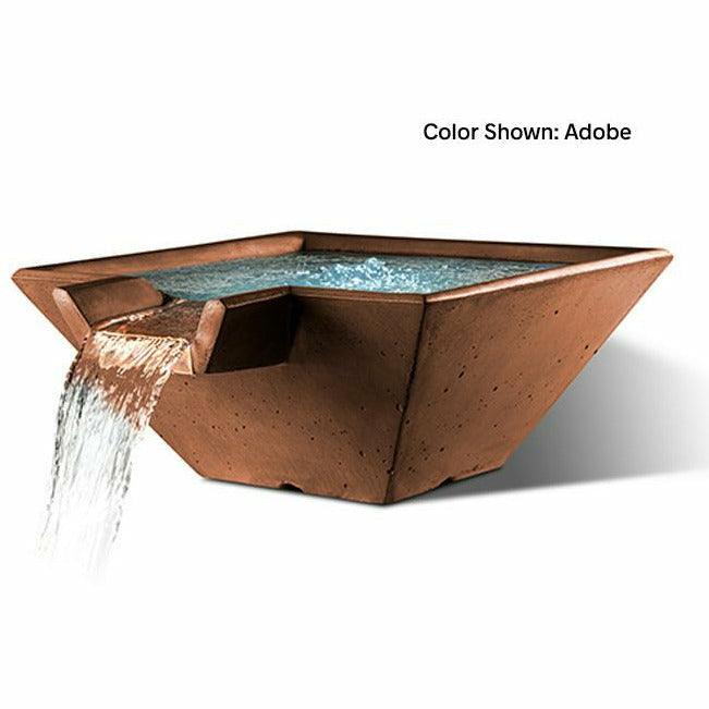 Slick Rock Concrete - Cascade Square Water Bowl - Fire Pit Stock