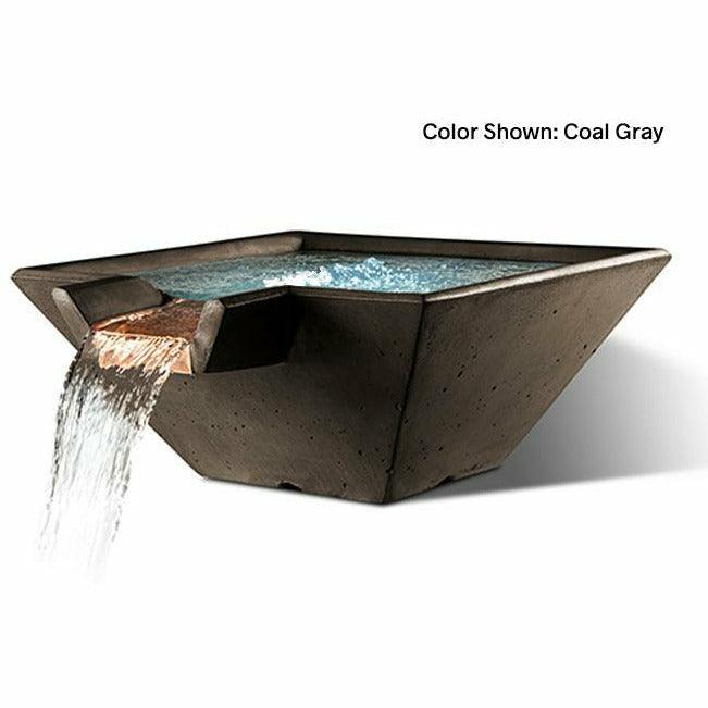 Slick Rock Concrete - Cascade Square Water Bowl - Fire Pit Stock